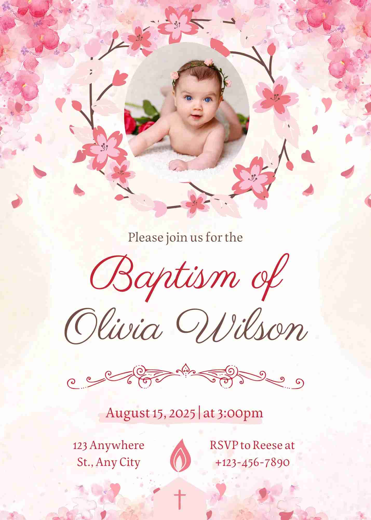 Pink Elegant Watercolor background