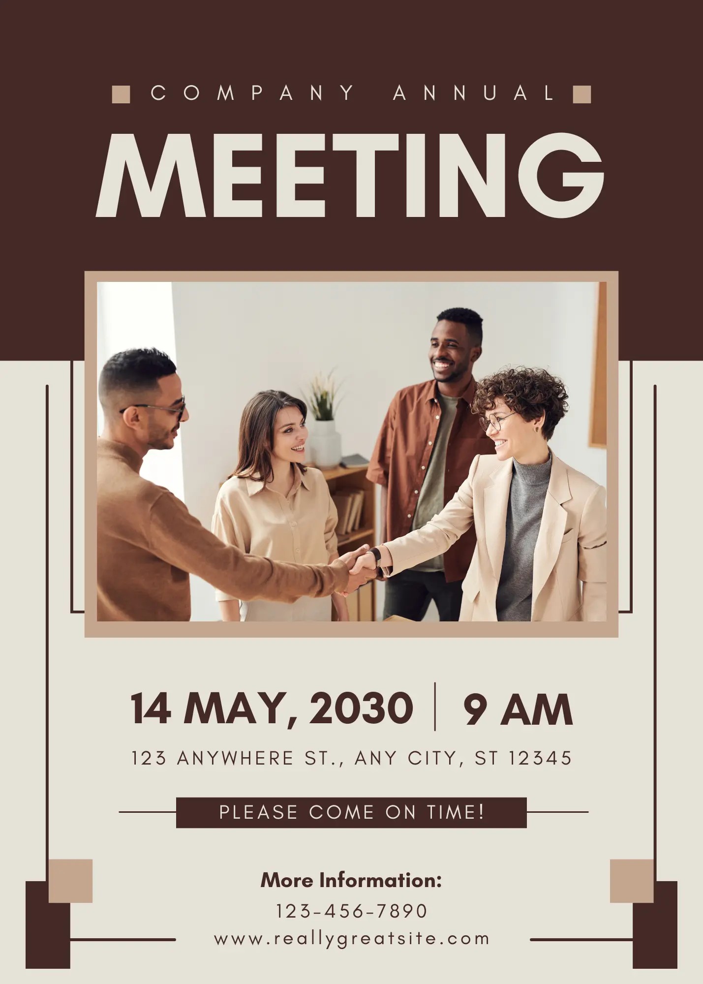 Brown And Beige Company Meeting