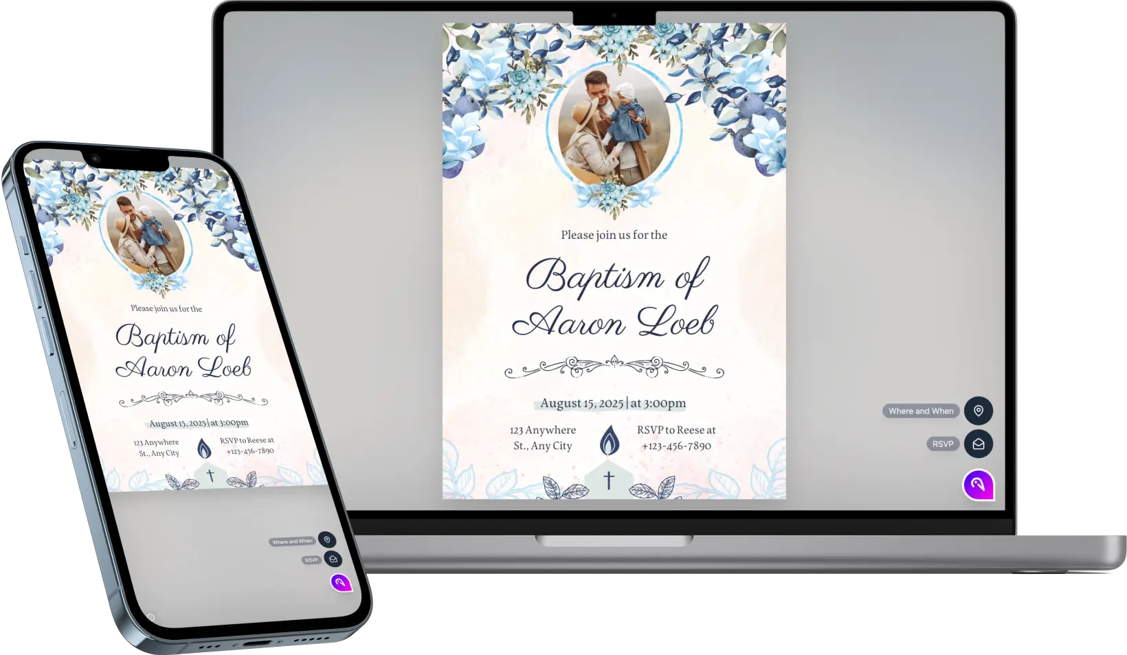 Thumbnail Blue Elegant Watercolor template