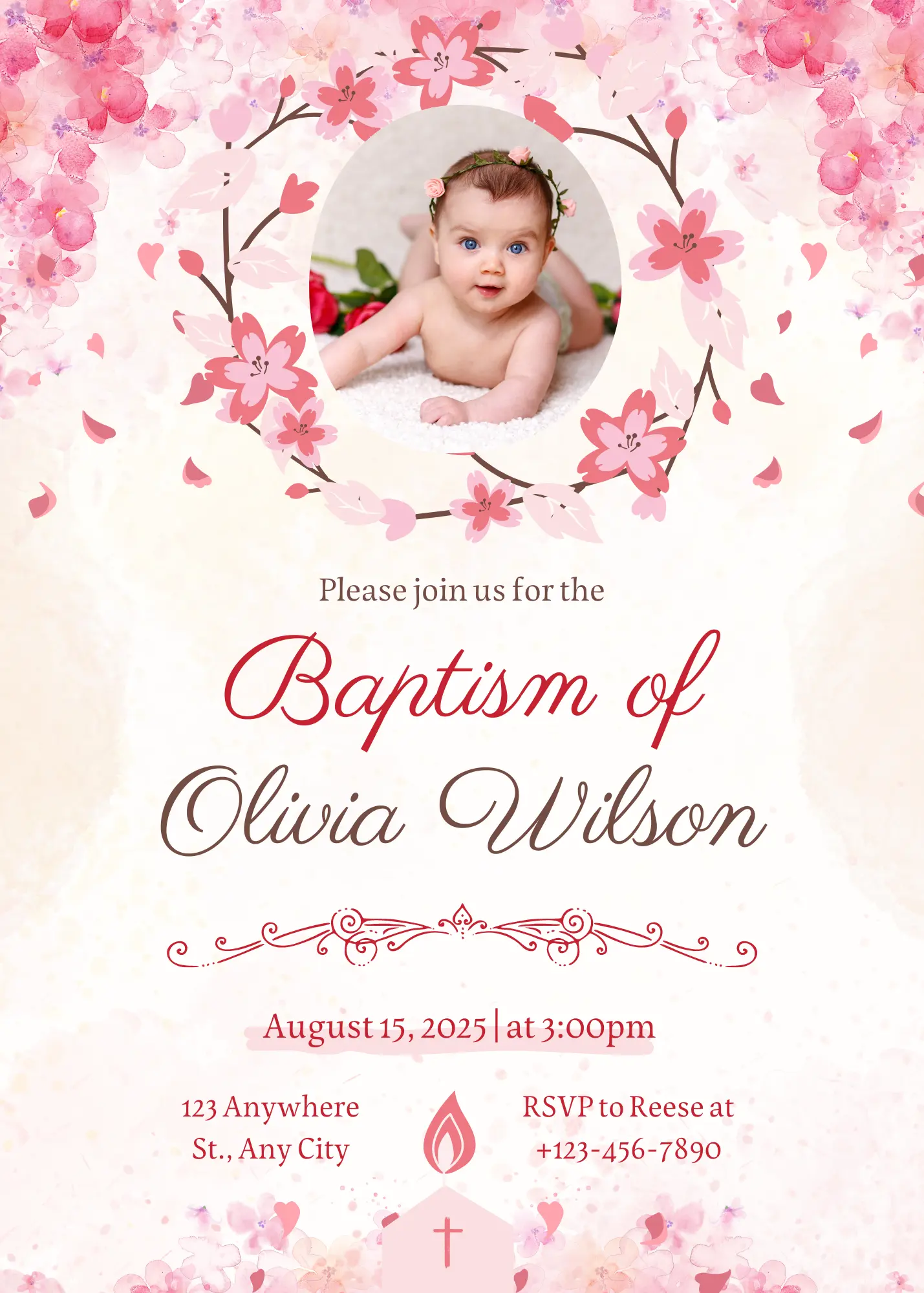 Pink Elegant Watercolor background
